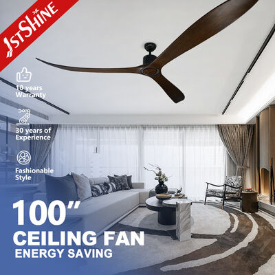 Goede prijs 100 inch grote plafondventilator met afstandsbediening 3 Solid Wood Blade DC motor Online