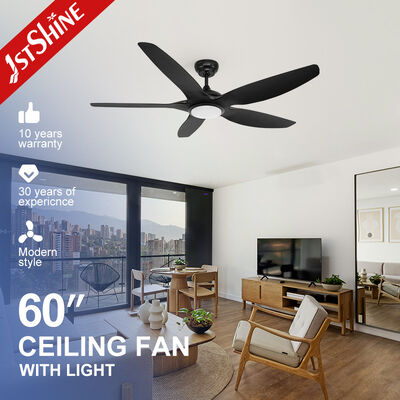 Goede prijs Zwarte moderne plafondventilator met LED-licht 5 ABS-afkoeling Online