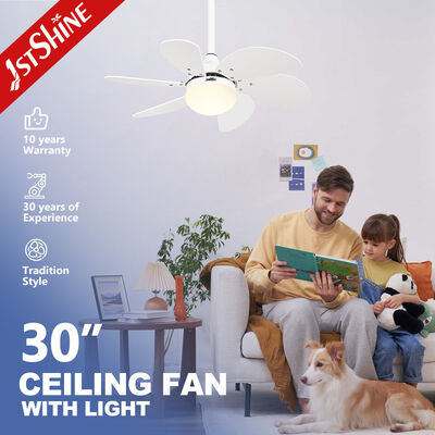 Goede prijs Witte plafondventilator licht kinderkamer DC motor 30 inch mini LED plafondventilator Online